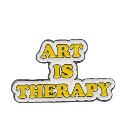 Art is Therapy Enamel Pin