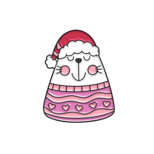 Cute Christmas Cat Pin