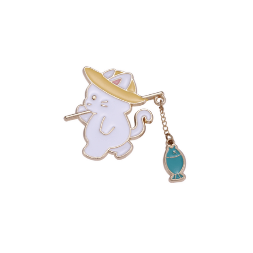 Large Fishing Cat Green Pin