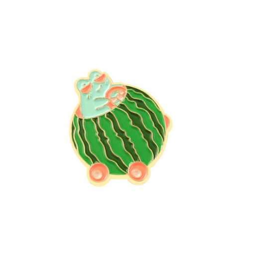 Frog Driving Watermelon Pin