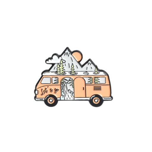 Let's Go Campervan Pin