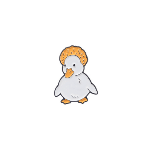 Orange Hat Goose Pin