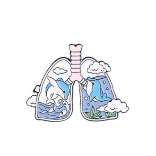 Whale Heart Pin