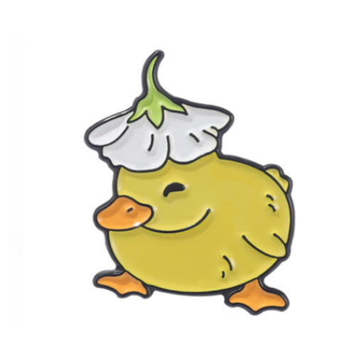 Yellow Duck Flower Pin