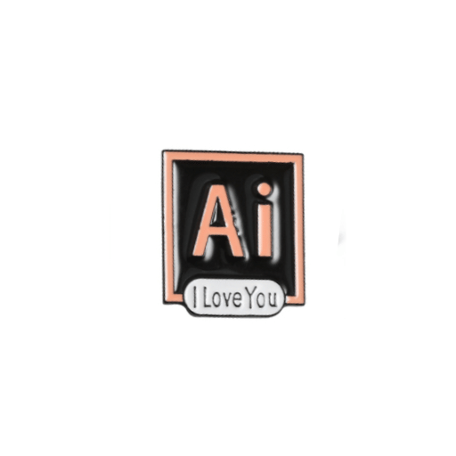 Ai I Love You Pink Pin