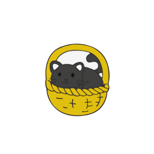 Basket Cat Pin