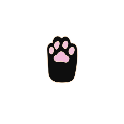 Black Paw Print Pin