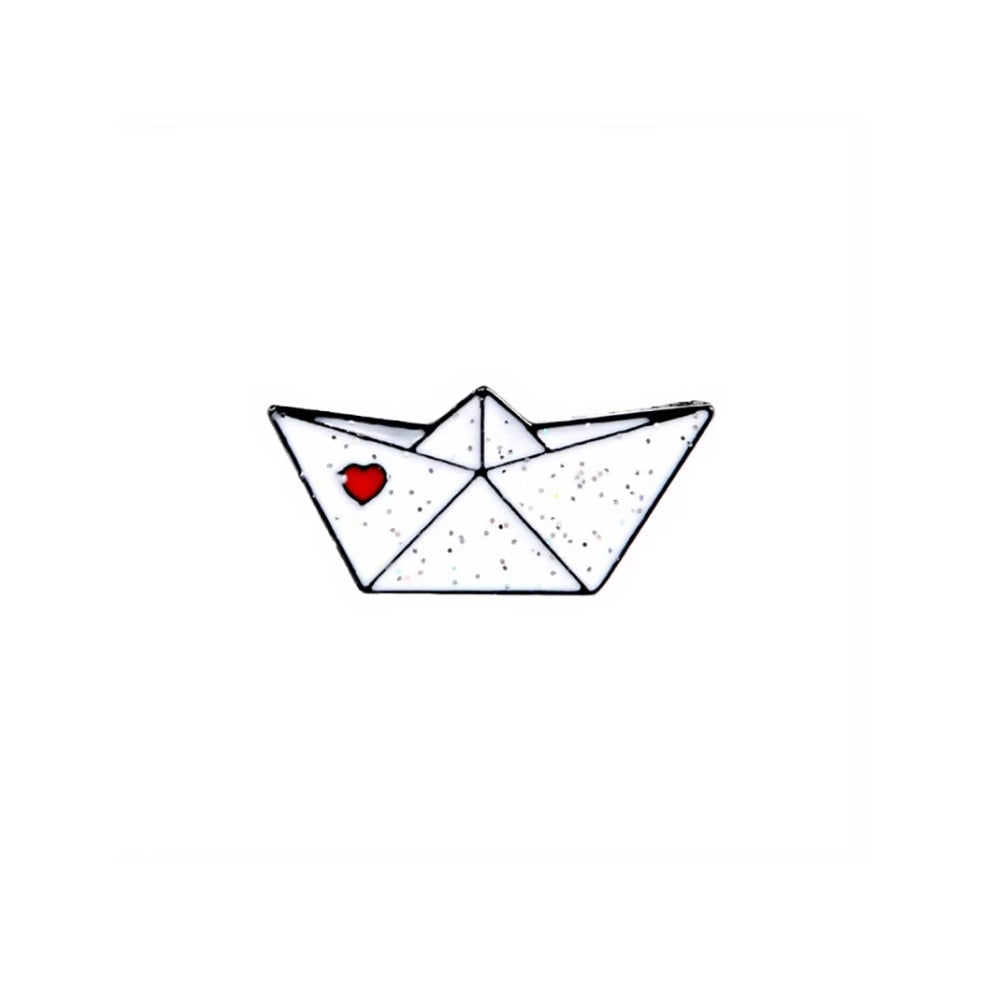 Paper Boat Enamel Pin
