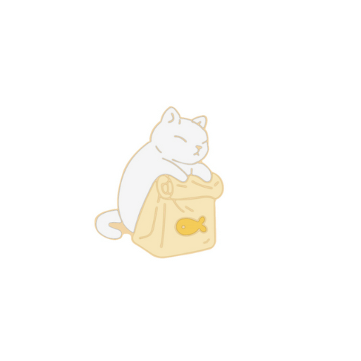 Cat Fish Bag Pin
