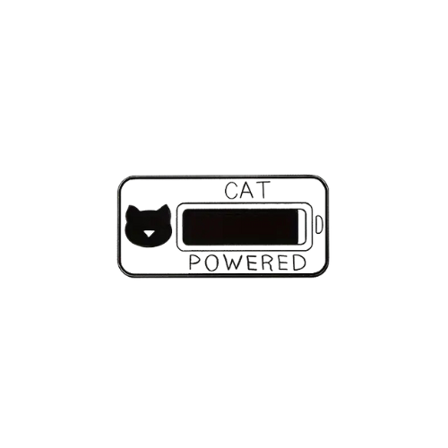 Cat Powered Enamel Pin