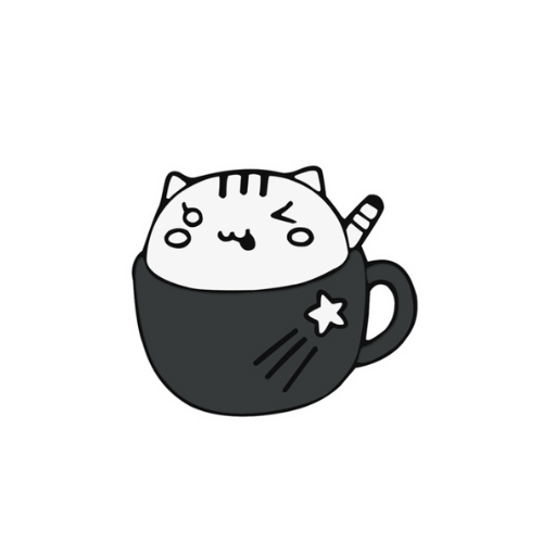 Cat in Coffee Mug Pin