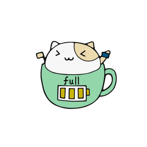 Coffee Cup Cat Pin
