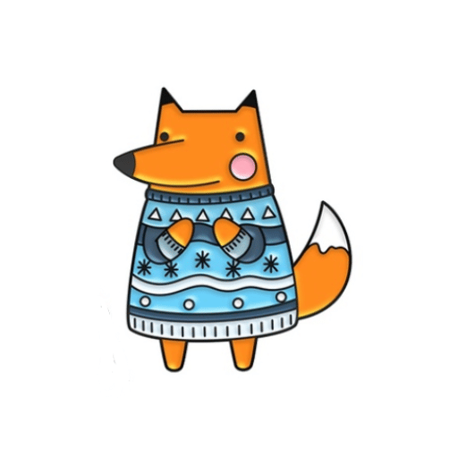 Cute Fox Jumper Pin