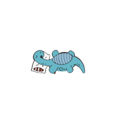 Cute Sleeping Dinosaur Pin