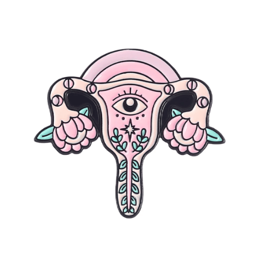 Floral Uterus Enamel Pin