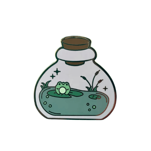 Green Frog in Bottle