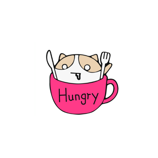 Hungry Cat Coffee Mug Pin