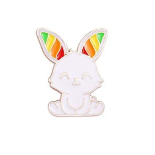 Rainbow Bunny Pin