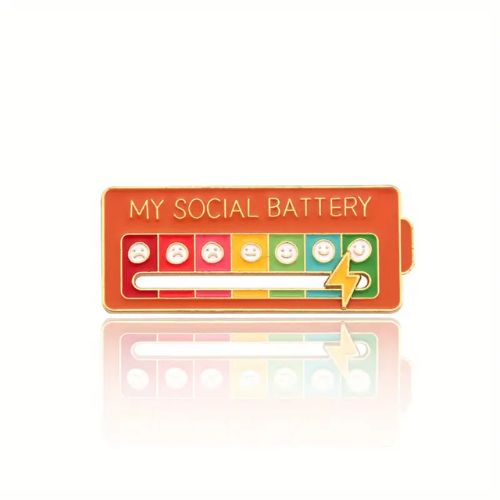 Interactive Social Battery Pin