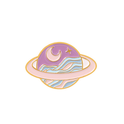 Space Pink Planet Pin