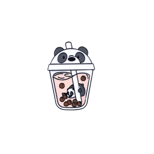 Panda Bubble Tea Pin