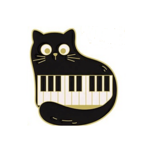 Piano Cat Pin