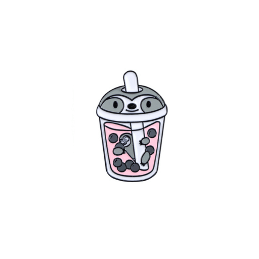 Pink Bubble Tea Pin