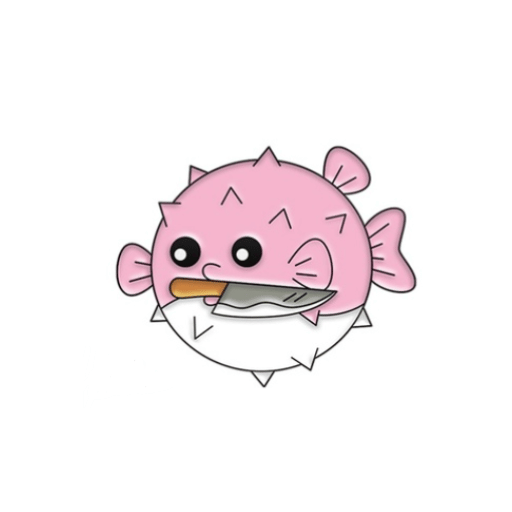 Pink Pufferfish Pin