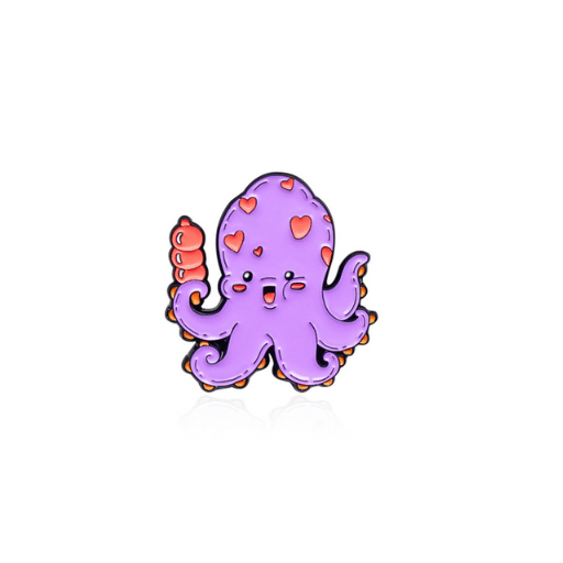 Purple Octopus Pin