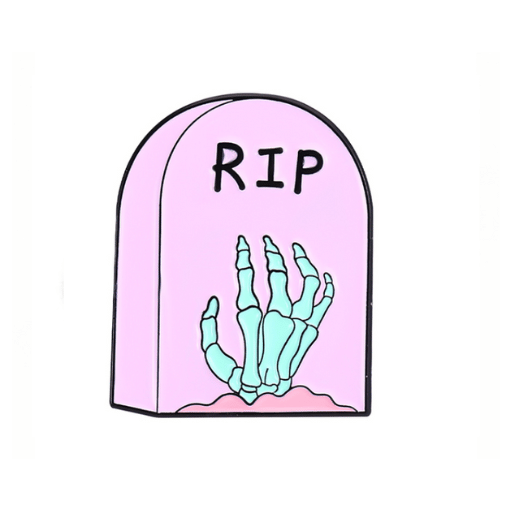 RIP Skeleton Pin