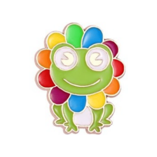 Rainbow Frog Pin