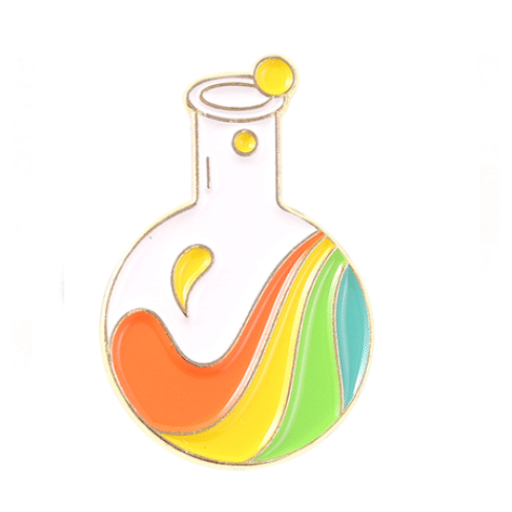 Rainbow Science Bottle Pin