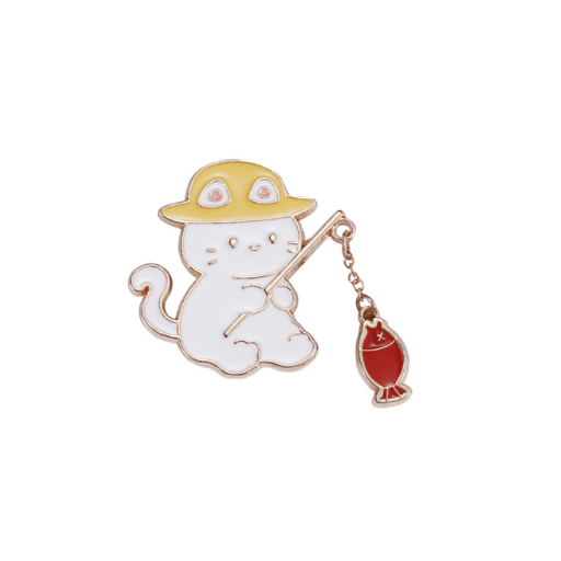 Red Cat Fishing Pin