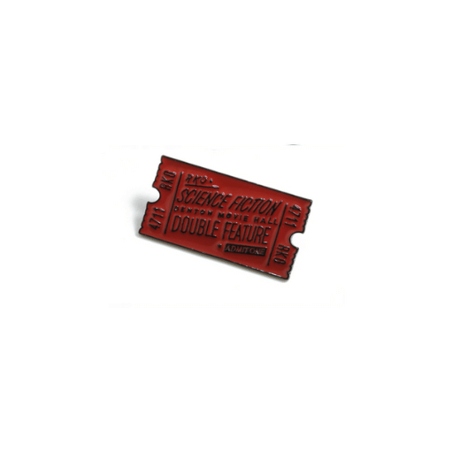 Red Movie Ticket Pin