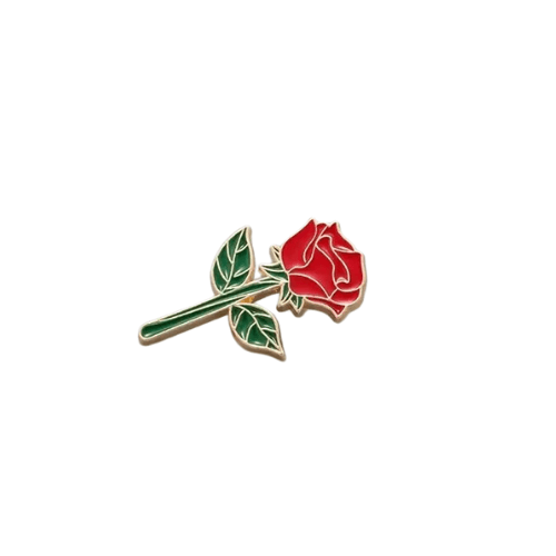 Red Rose Enamel Pin