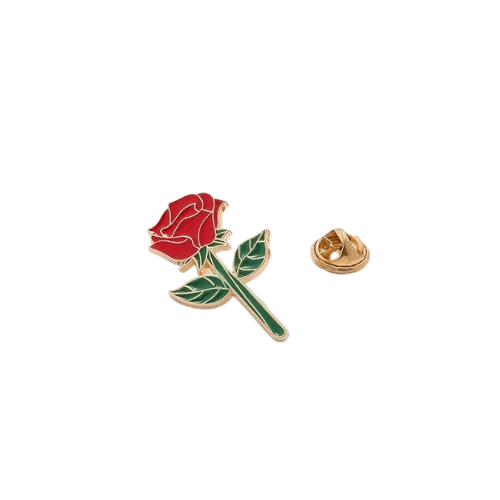 Red Rose Enamel Pin