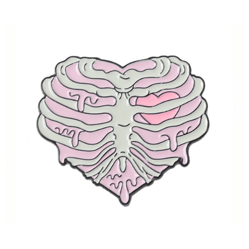Skeleton Heart Pin