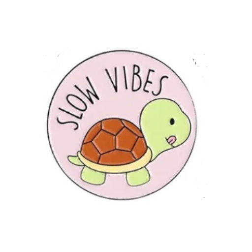Slow Vibes Turtle Pin