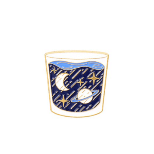 Starry Sky Cup enamel pin