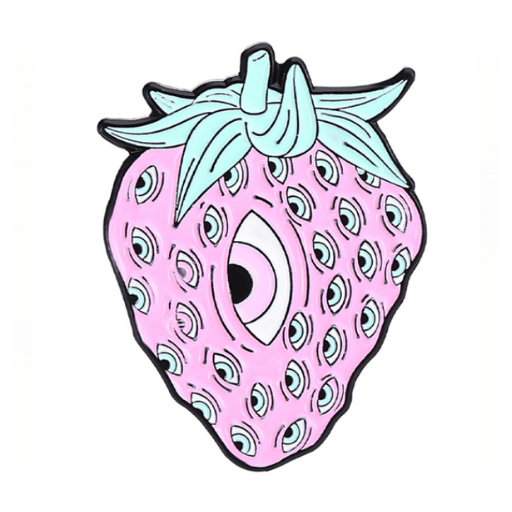 Strawberry Eye Punk Pin