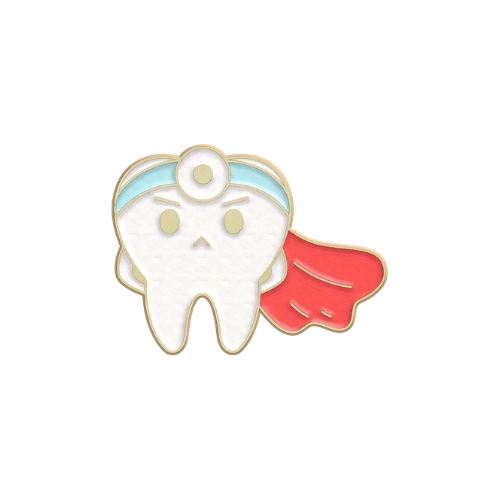 Superhero Dentist Tooth Enamel Pin