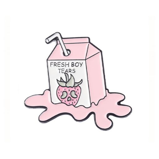 Strawberry Tears Carton Pin