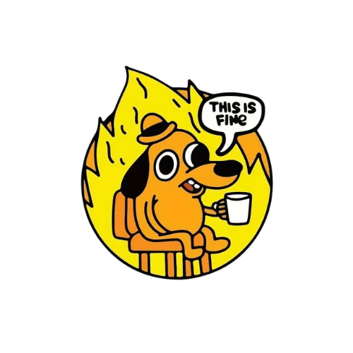 This Is Fine Dog Sticker