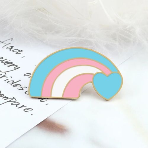 Trans Rainbow Enamel Pin – Celebrate Pride & Inclusivity – Funky Pins