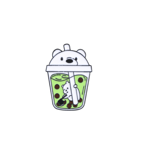 White Bear Bubble Tea Pin