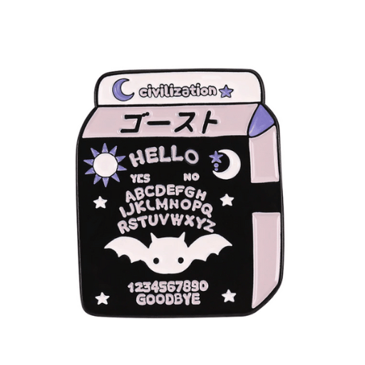 Witch Milk Carton Enamel Pin