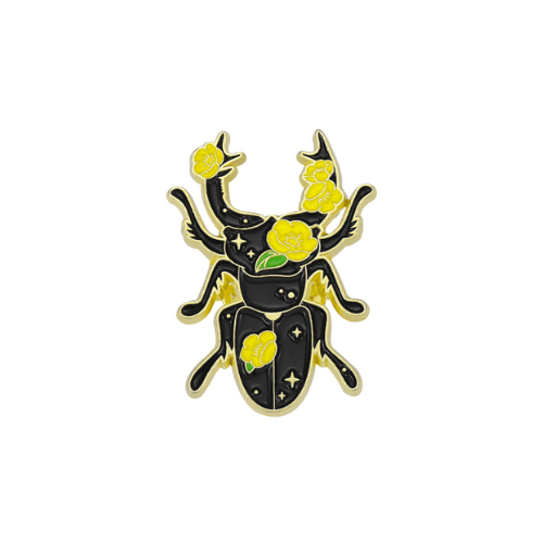 Yellow Floral Insect Pin