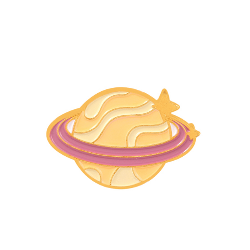 Yellow Planet Pin