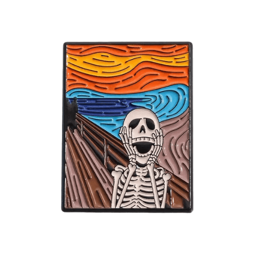 Metal Skull Art Enamel Pin