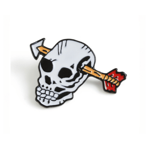 Gothic Header Pin Skull Gothic Enamel Pin – Funky Pins
